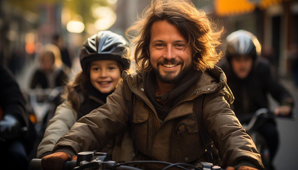 Le transport des enfants à vélo cargo électrique